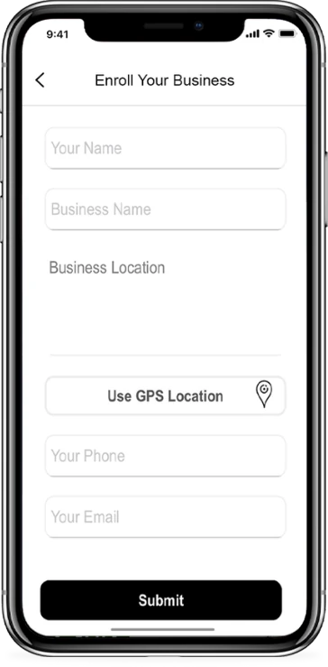 Forms feature shown in a live client app