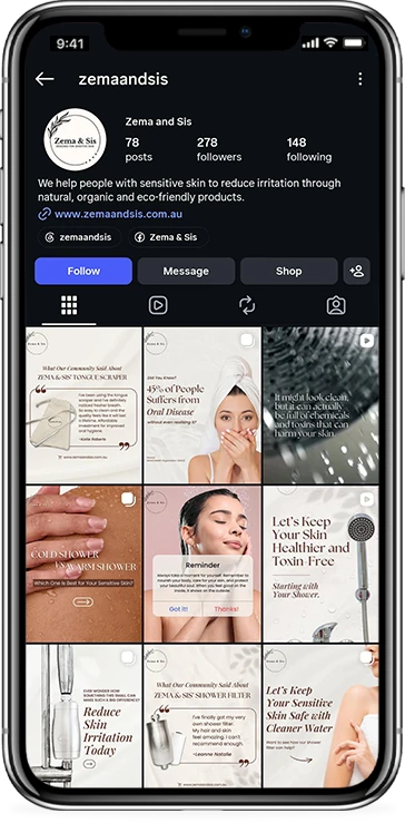 Instagram feed design by GōMERIC